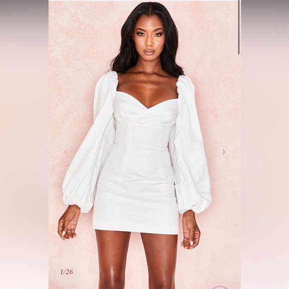 10. House of CB White Long Sleeve Dress - Picture 2 of 8